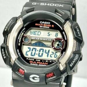 良品 G-SHOCK GW-9110-1JF GULFMAN/ガルフマン タフソーラー 電波受信 電波ソーラー マルチバンド6 チタンパーツ ブラック タイドグラフ 