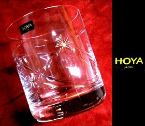 売切 HOYA クリスタル ロックグラス大 日本製 未使用品 箱無 B/B、寸法φ上83/下71×H93ｍm、容量340ml、重量380ｇ、口元1.4mm、底厚15mm