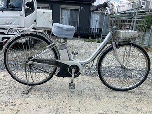 H5　中古電動アシスト自転車 1円売切り！ ブリヂストン アシスタ シルバー 配送エリア内は送料3800円でお届