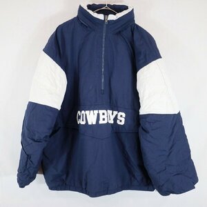 SALE///// COWBOYS NFL ダラス・カウボーイズ 中綿ナイロンジャケット スポーツ アメフト プロチーム ネイビー ( メンズ XL ) N3114