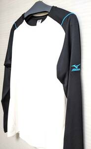 【価格2860円】MIZUNO ミズノ 長袖Tシャツ　サイズL　ホワイト/ブラック/ブルー　K2JCAN4009　長T