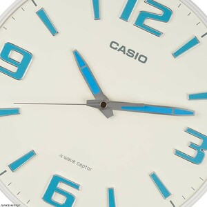 CASIO 電波時計 ホワイト 電波式 インテリア 見やすい インデックス アナログ おしゃれ 雑貨 シンプル 掛け時計 ウォール クロック