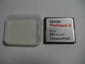 ケース付き　1GB　Lexar　platinumⅡ　CFカード　フォーマット済み　メモリーカード　コンパクトフラッシュカード