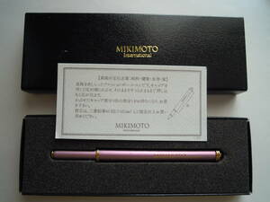 ②ミキモト MIKIMOTO キャップ式ボールペン パール付き★未使用に近い