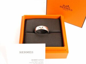 HERMES【エルメス】k18WG ヘラクレスリング☆53サイズ☆約13号☆指輪☆ホワイトゴールド☆AU750☆ロゴ☆7.6ｇ☆箱付☆メンズ・レディース☆