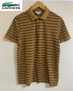 ★入手困難品★美中古・ LACOSTE（ラコステ）★ポロシャツ（鹿の子）BOWN　REGULAR FIT　サイズ4　JPサイズL