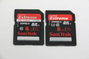 8GB SDHCカード　SanDisk Extreme ●2枚セット●