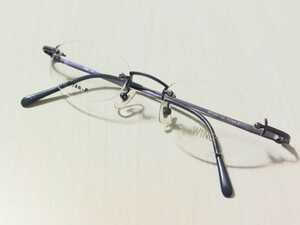 新品　WING ウィンク　ツーポイント　メガネ　眼鏡　高級感　上品　チタン　パープル