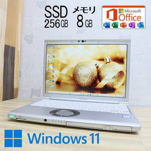 ★中古PC 高性能8世代4コアi5！M.2 SSD256GB メモリ8GB★CF-SV7 Core i5-8350U Webカメラ Win11 MS Office2019 Home&Business★P69601