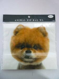 30601-5　ANIMAL ZIP　5枚入り　1袋　犬　茶　 アニマル ジップバック