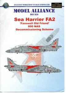 　1/72　モデルアライアンスデカール　Model Alliance ML729007　BAe Sea Harrier FA.2　800NAS Decommissioning
