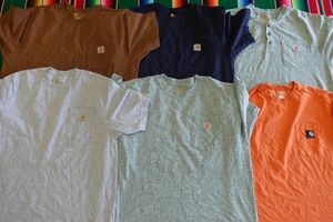 TS-PICK2 カーハート Carhartt ワンポイントTシャツ 無地￥1～US古着卸セット業者まとめ売り