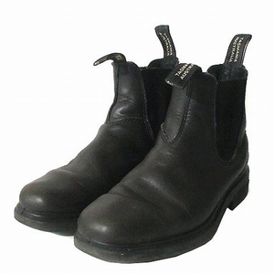 ブランドストーン Blundstone ショートブーツ サイドゴア ヌバックレザー ヒール 黒 ブラック 3 22.5～23cm 靴 シューズ レディース