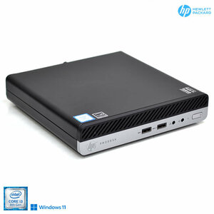 ミニPC Windows11 HP ProDesk 400 G4 DM 4コア Core i3 8100T m.2SSD256G メモリ8G USB3.1