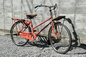 ●引き取り限定 ジャンク 郵便自転車 ベース車 珍しい3段変速機付き 郵政 実用車 ロッドブレーキ レトロ