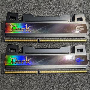 【中古】DDR3メモリ 8GB(4GB2枚組) TEAM Dark TXD34096M1600HC9-D [DDR3-1600 PC3-12800]