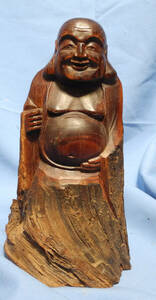 木彫り仏像 置物 xサイズ縦26㎝ 幅13㎝奥行１5㎝