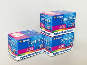 有効期限切れ コニカ CENTURIA SUPER 400 27枚撮 3本