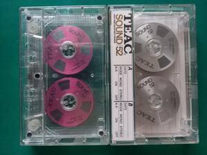 使用品　TEAC　カセットテープ　ＳＯＵＮＤ／５２　ノーマルポジション　ピンク/シルバー2本セット