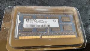 ノートパソコン用メモリ　ELPIDA　２Rx8　 PC3-10600S-9-10-F1 ２G　中古