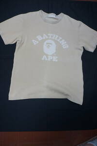 エイプ　A BATHING APE サマーニット　亜麻色 Mサイズ