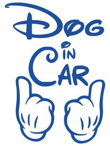 18色!ドッグインカー ステッカー!Dog in car Sticker /車用/シール/ Vinyl/Decal /ステッカー/バイナル/デカール/青/ブルー/blue-1