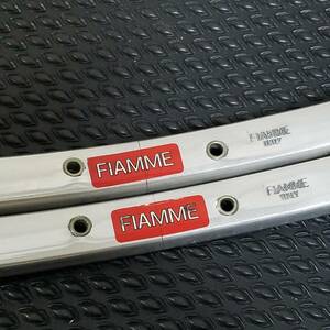 #02 FIAMME 赤ラベル　36H MEDE IN ITALY フィァメ　チューブラーリム 当時物 2本セット 700C TUBULAR RIMS 未使用品