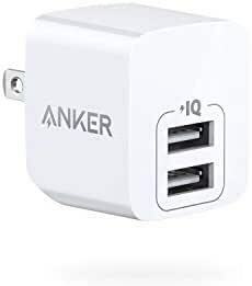 Anker PowerPort mini（12W 2ポート USBフルスピード充電器）【折りたたみ式プラグ/PowerIQ/超コン