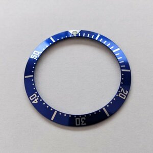 【送料無料】交換用 ベゼル 41mm オメガ OMEGA シーマスター SEAMASTER 互換 ブルー／シルバー CH00345