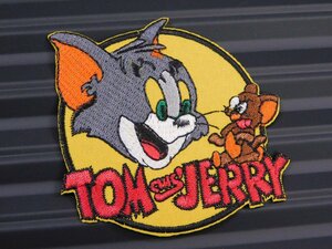 送料\84【TOM AND JERRY・トムとジェリー】※《アイロン刺繍ワッペン》　アメリカン雑貨　刺繍ワッペン　アイロンワッペン