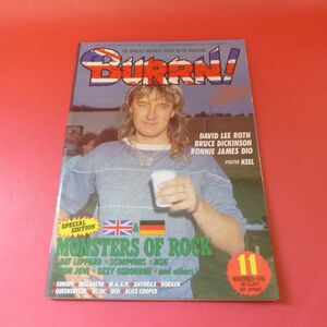 C3-230207☆BURRN! バーン 1986年11月号 ポスターつき