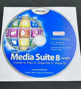 2YXS1371★現状品★CyberLink Media Suite 8 OEM版 PowerDVD 10.0 DVD 2 channels / Power2Go 7.0 LE