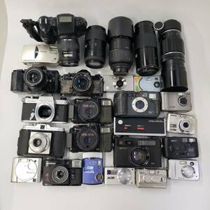 M061(10000)-585　カメラ・レンズまとめ　約10㎏　RICOH　リコー　CASIO　カシオ　PENTAX　ペンタックス　Nikon　ニコン　他　状態様々