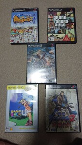 ps2 マッチングメーカー、グラントセフトオートサンアンドレス他 ソフト色々 5本 PS2ソフト