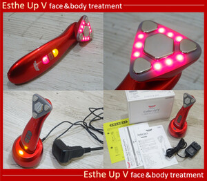 ★美品 多機能美顔器 Esthe Up V 超音波・導入・RF温感・EMSマッサージ ・LED ドクターシーラボ フェイス＆ボディ エステ美容/スキンケア★