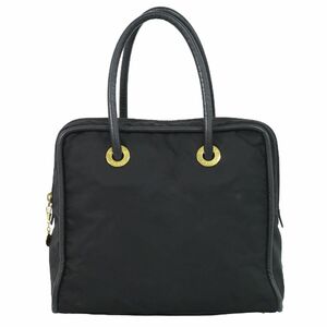 本物 セリーヌ CELINE ナイロン ハンドバッグ トートバッグ ブラック