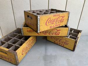 コカ・コーラ　 レトロ 当時物 木箱 ホームサイズ 4箱まとめて
