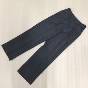 M43 (中古) 男子学生服 ズボン 1枚 /チェック柄/W61/丈85/TOMBOW/長ズボン/夏服/夏用/中学校/高校/男子学生/学生/学生服