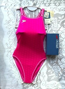 未試着・未使用!! 鮮烈ピンク×白ステッチのキュートな希少な別注品!! Speedo (スピード)(ミズノ製) アクアブレード2(ウロコ模様）サイズL