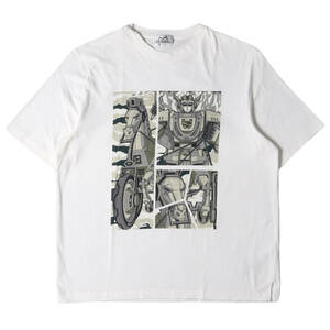 HERMES エルメス Tシャツ サイズ:XL 22AW Mega Chariot グラフィック クルーネック 半袖Tシャツ 野村大輔 ホワイト 白 イタリア製