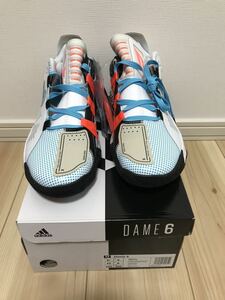 【レア、新品未使用】PUSHA T × ADIDAS DAME 6 プシャ T × アディダス デイム 6 FW5749 26.5センチ　nba バスケ