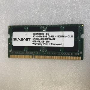 SUNEAST DDR3L-12800S 8GB 1枚 DDR3L ノートPC用 メモリ DDR3L 1600 8GB 204ピン DDR3L LAPTOP RAM 8GB