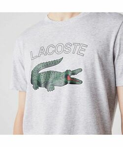 リアル！ワニ！★LACOSTE ラコステ リアルクロック グラフィック　ウルトラドライTシャツ TH9299-10 3（M）サイズ グレー 新品タグ付き