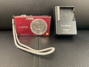 #10602 Panasonic パナソニック LUMIX DMC-FX40 レッド コンパクトデジタルカメラ デジカメ 可動品