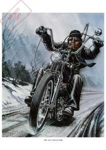 ポスター★David Mann×Easyriders 031『The Gun Collector』★Chopper/ナックル/パンヘッド/ショベル/ヘルズエンジェルス/Hell