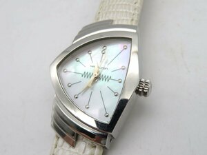 1円◆稼働◆ ハミルトン Ｈ242110 ベンチュラ シェル クオーツ レディース 腕時計 N12106