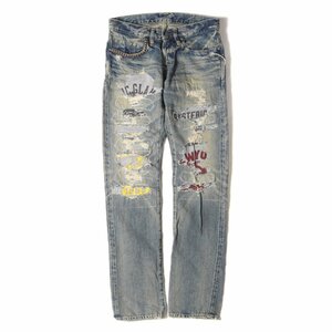 HYSTERIC GLAMOUR ヒステリックグラマー パンツ サイズ:28 CPR加工 スタッズ ボタンフライ デニムパンツ 0204AP06 インディゴ