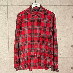 ONtheCORNER ITEM No.1639/COMMEdesGARCONS HOMME コムデギャルソンオム シワ加工 タータンチェックシャツ 14aw size:S PLUS プリュス