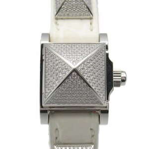 エルメス メドール ブランドオフ HERMES ステンレススチール 腕時計 SS/アリゲーター革 中古 レディース