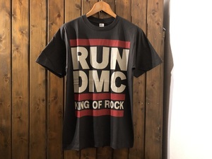 訳有新品●RUN DMC　KING OF ROCK　ビンテージスタイル　Tシャツ［L］●エアロスミス/ヒップホップ/キングオブロック
